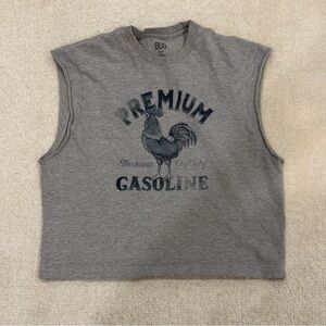 BDG Charcoal Sleeveless Graphic Top